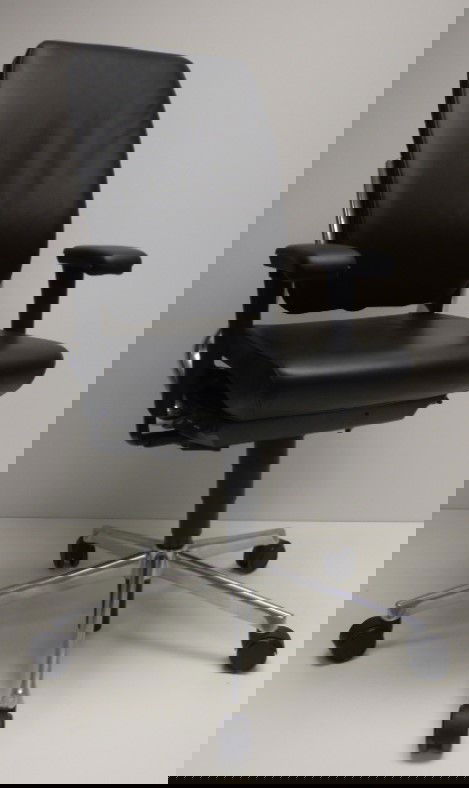 Bureaustoel Ahrend 230 extra hoge rug PU leder zwart