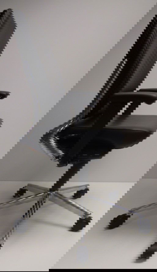 Bureaustoel Ahrend 230 extra hoge rug PU leder zwart