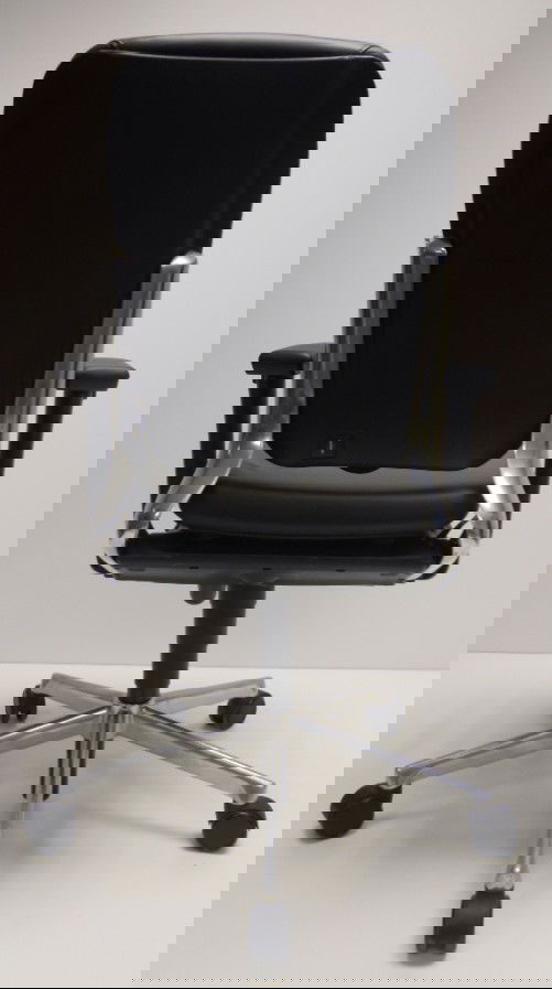 Bureaustoel Ahrend 230 extra hoge rug PU leder zwart