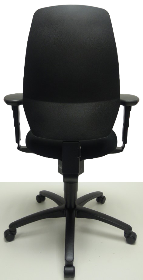 Bureaustoel Dauphin Adesso zwart verstel. armleg.