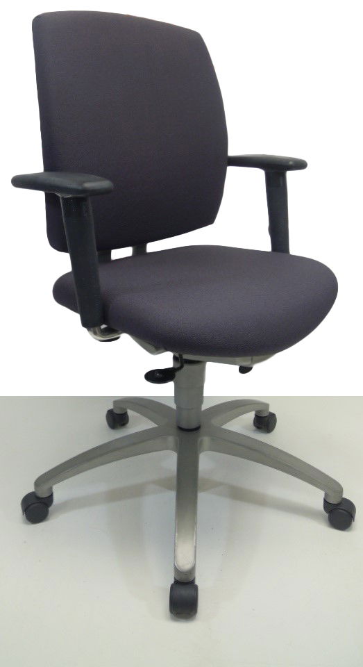 Bureaustoel Drabert Entrada antraciet/paars