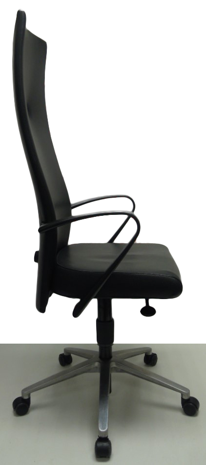 Bureaustoel Fritz Hansen zwart leer design