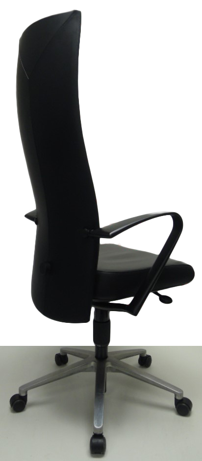 Bureaustoel Fritz Hansen zwart leer design