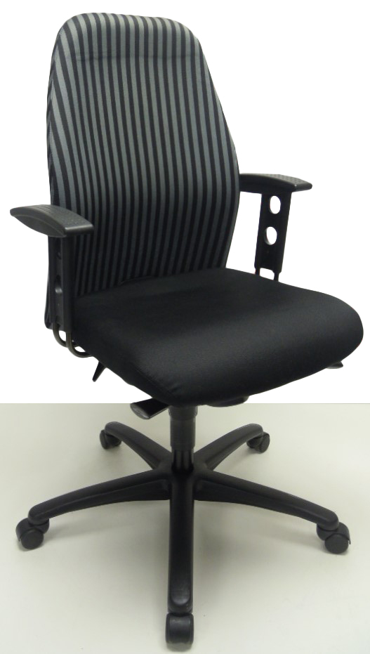 Bureaustoel Girsberger Zampano zwart verst. armleg.