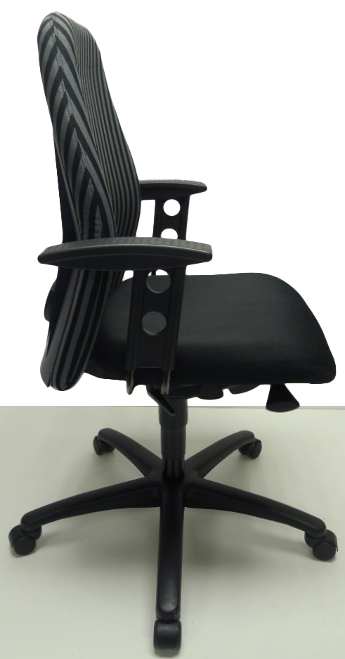 Bureaustoel Girsberger Zampano zwart verst. armleg.