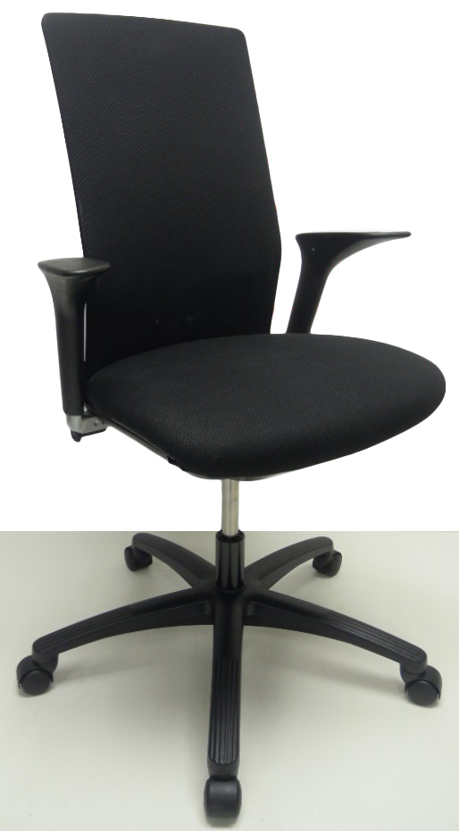 Bureaustoel HAG Futu zwart verstelbare arml.