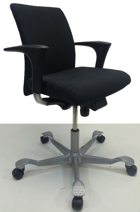 Bureaustoel HAG H04 zwart nieuwe stof