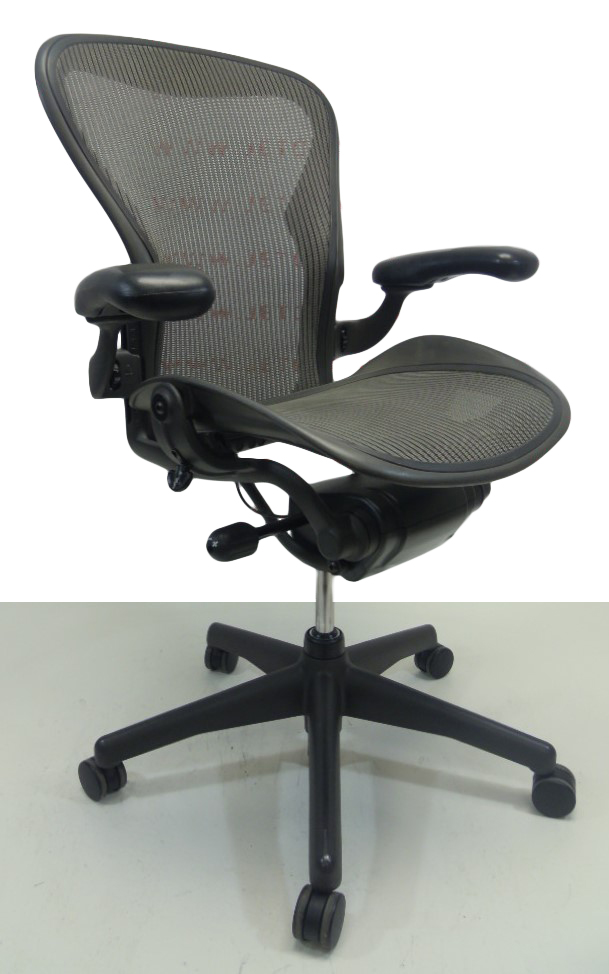 Bureaustoel Herman Miller Aeron B antraciet bruin