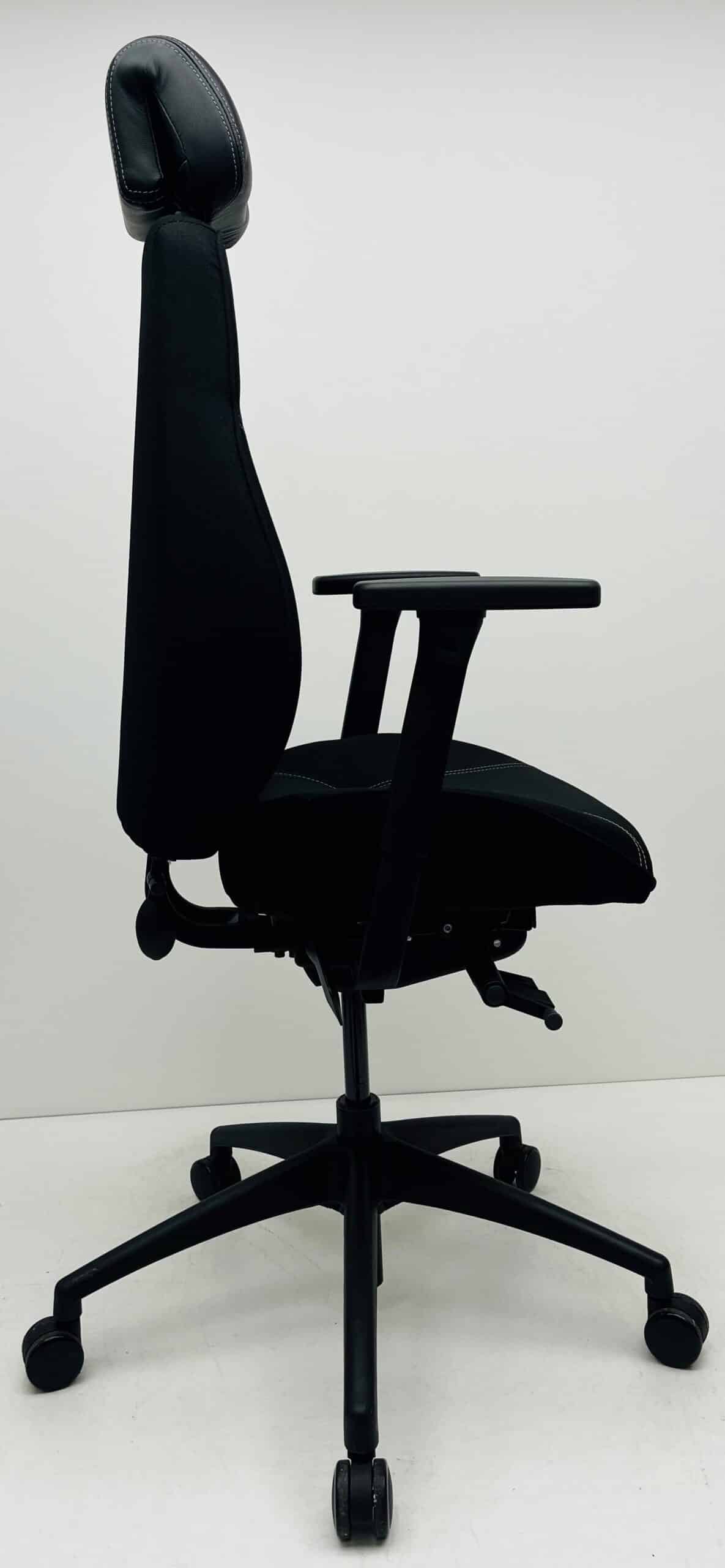 Bureaustoel S&M met hoofdsteun zwart