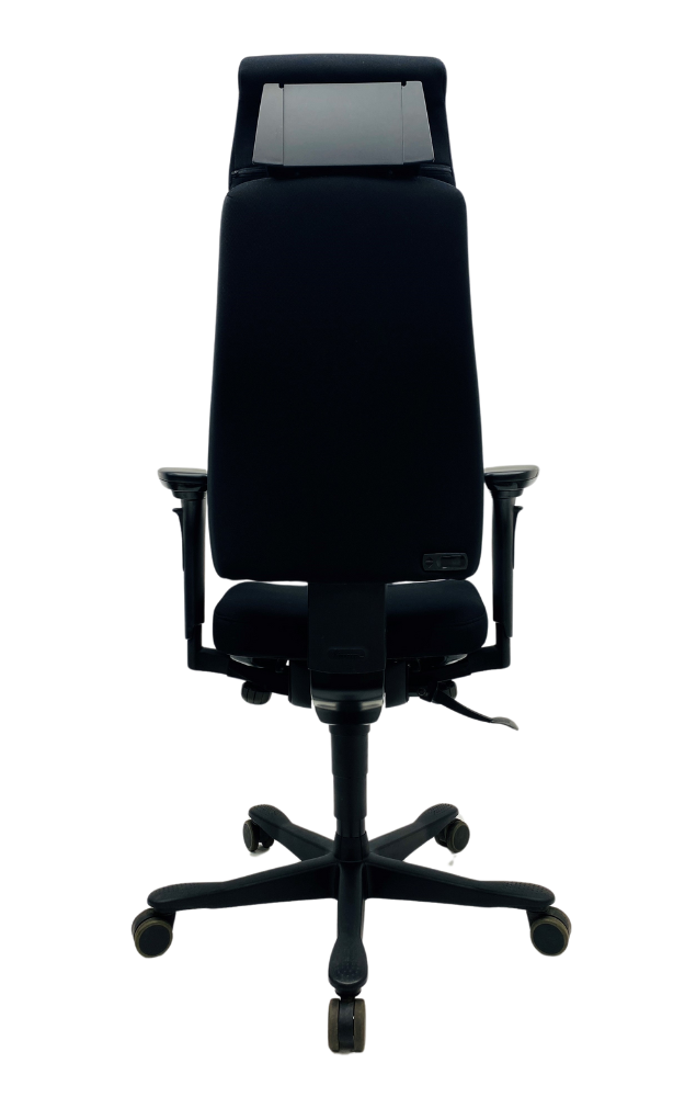 Kinnarps 6000 zwart nieuwe stof met hoofdsteun