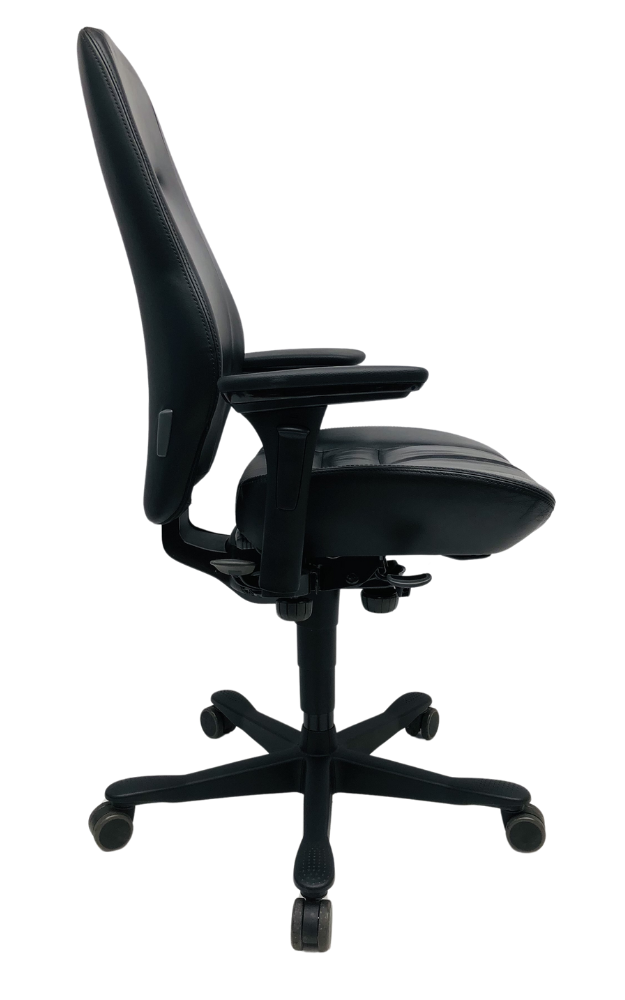 Bureaustoel Kinnarps 6000 Freefloat plus zwart leer