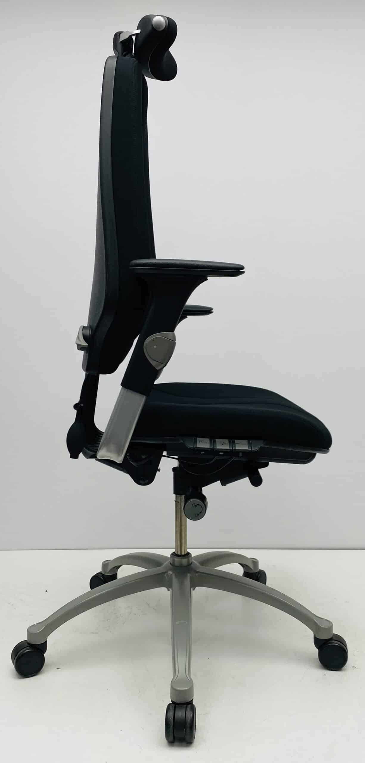 Bureaustoel RH Logic 400 met hoofdsteun zwart nieuwe stof