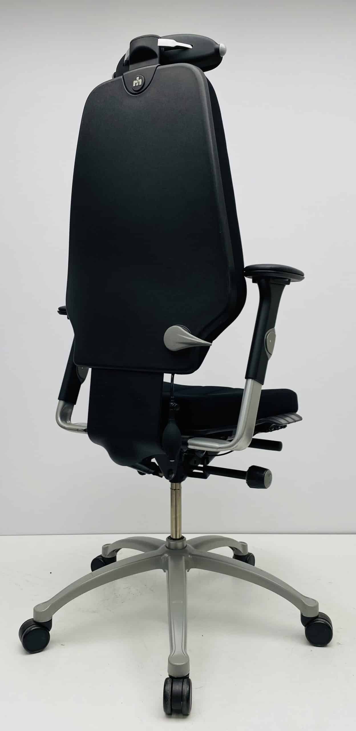 Bureaustoel RH Logic 400 met hoofdsteun zwart nieuwe stof