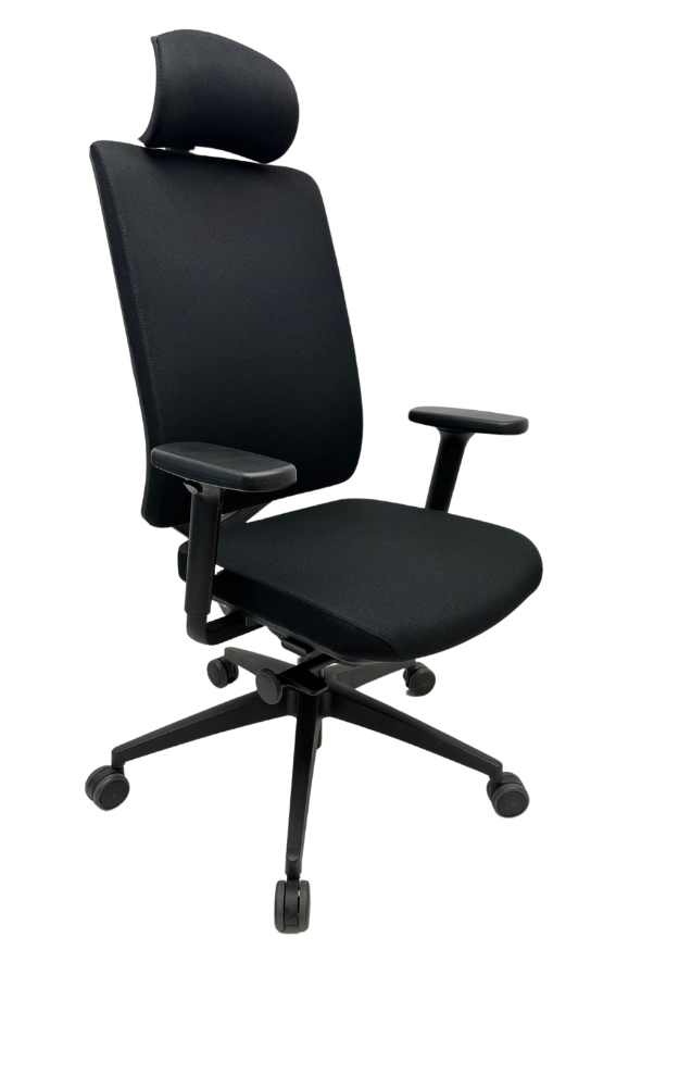 Bureaustoel Osmoz Bedimo met hoofdsteun en lendensteun zwart