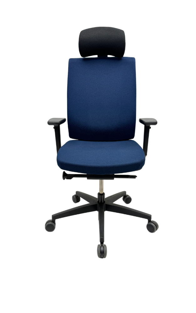 Refurbished Bureaustoel Osmoz met hoofdsteun donkerblauw