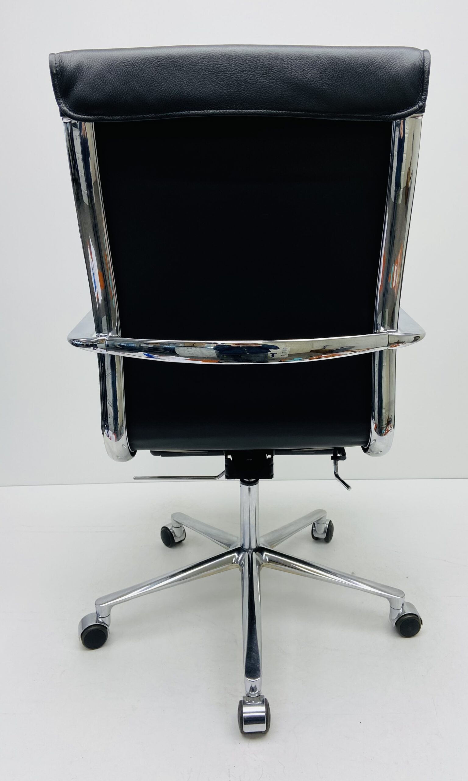 Bureaustoel ICF Una Executive zwart leder