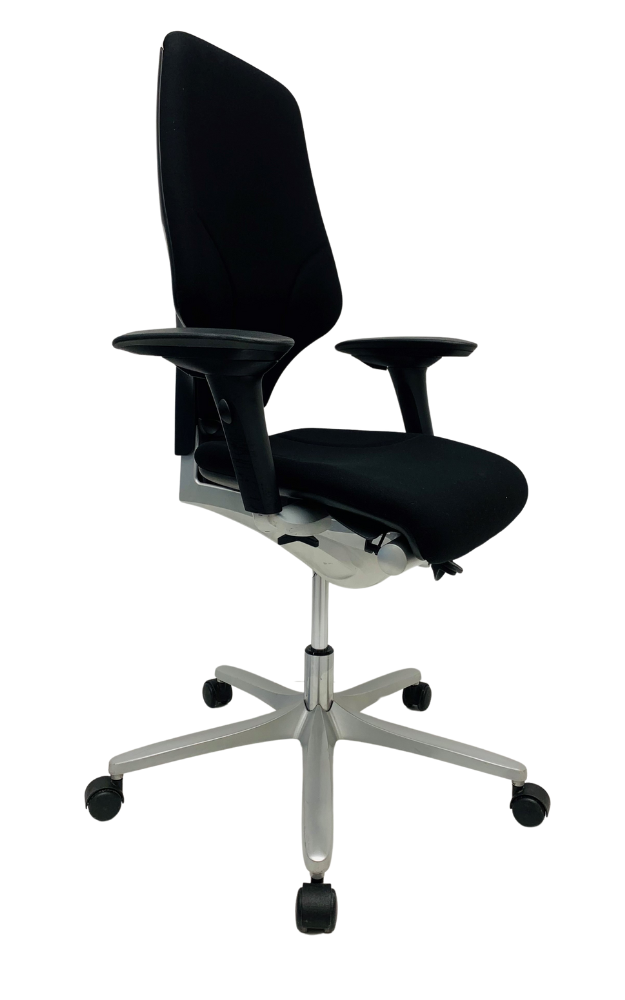 Refurbished Bureaustoel Giroflex 64 lichtgrijs voetkruis
