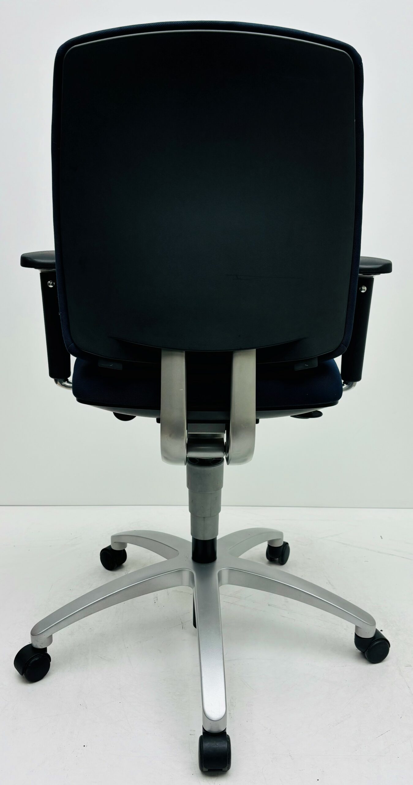 Bureaustoel Drabert Entrada donkerblauw grijs voetkruis