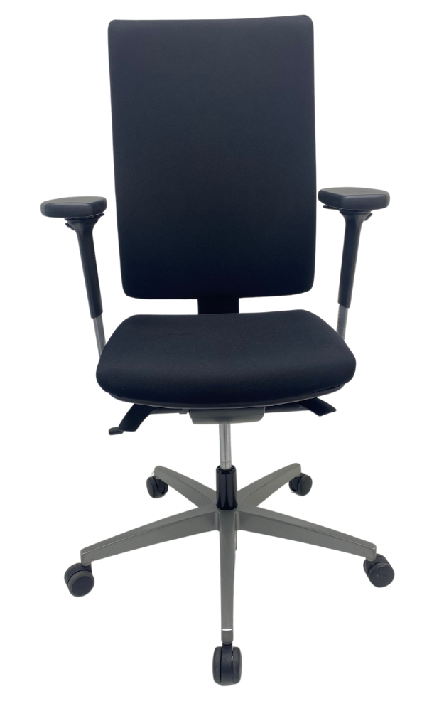 Refurbished Bureaustoel Viasit linea grijs voetkruis