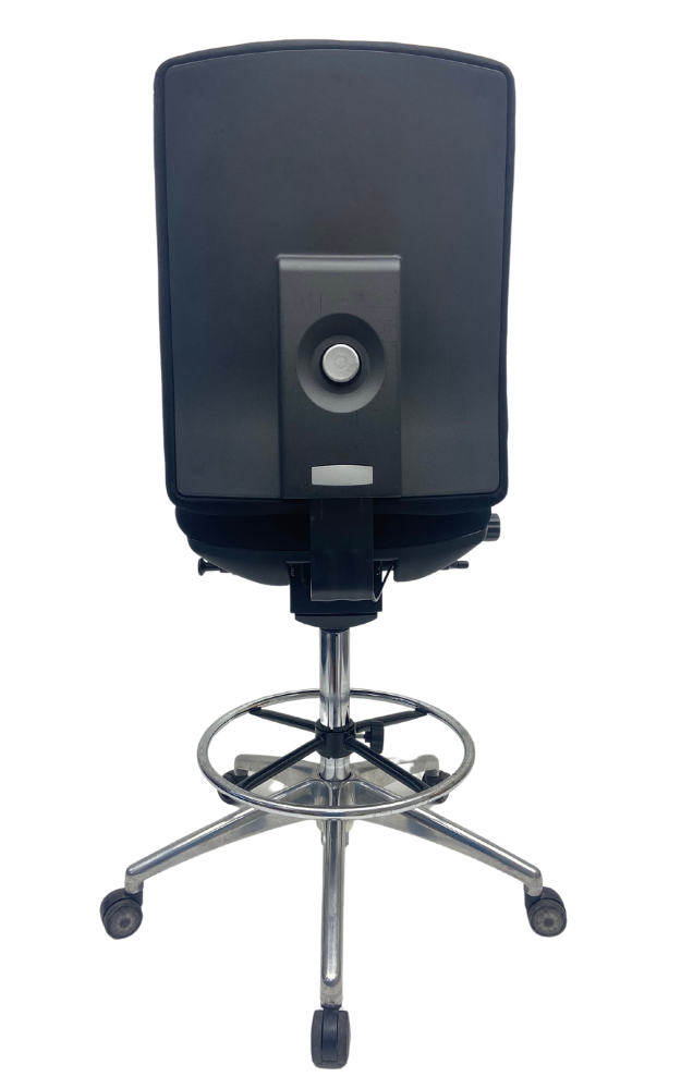 refurbished kassastoel Jetchair 14 met lendensteun chroom voetkruis