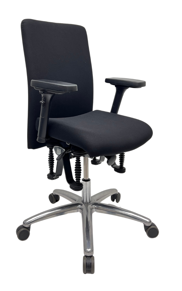 Refurbished bureaustoel Haider Bioswing 550 chroom voetkruis