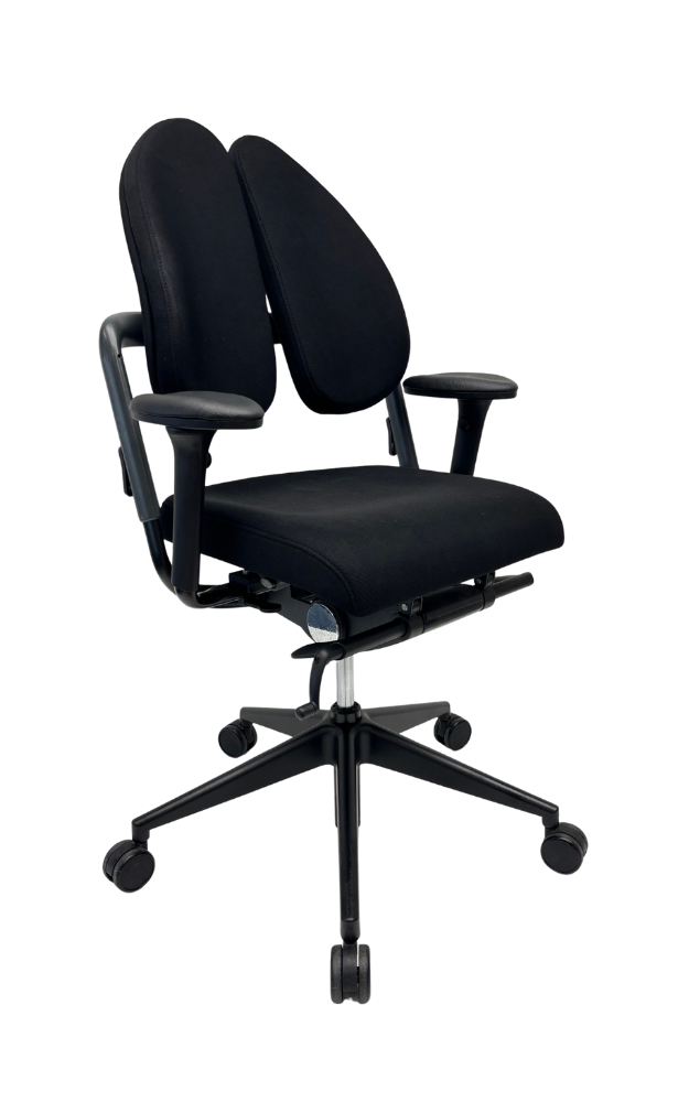 Bureaustoel Grahl Xenium Duo-Back zwart voetkruis