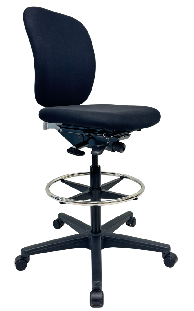 Refurbished Ahrend kassastoel 262 zwart voetkruis