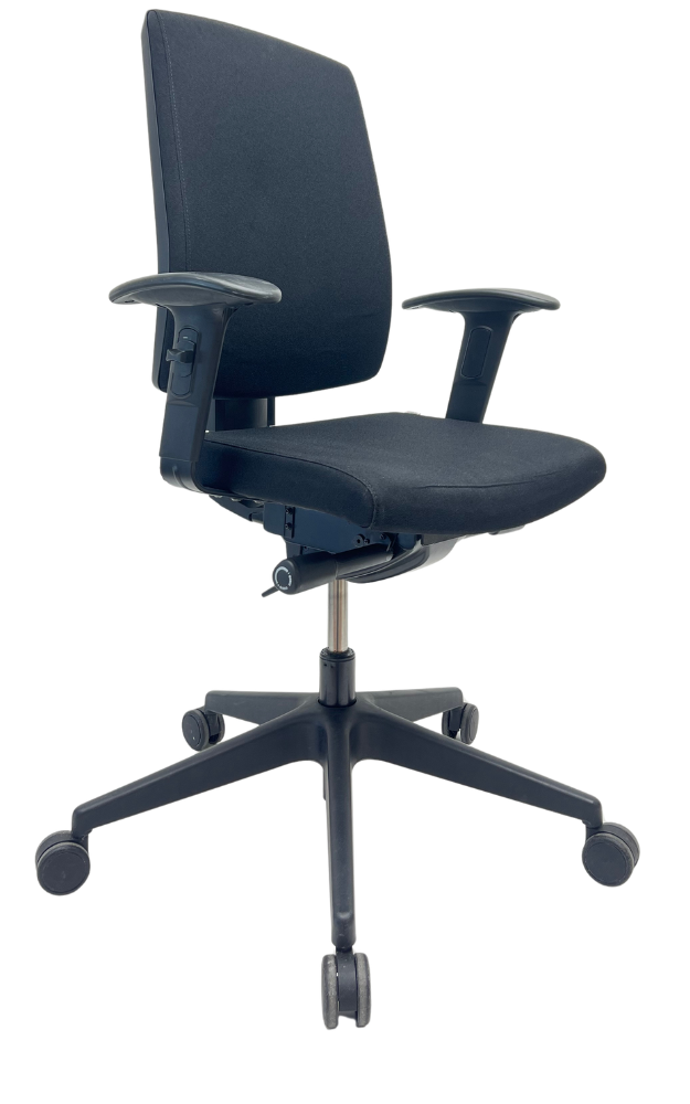 Bureaustoel Profim Raya zwart voetkruis