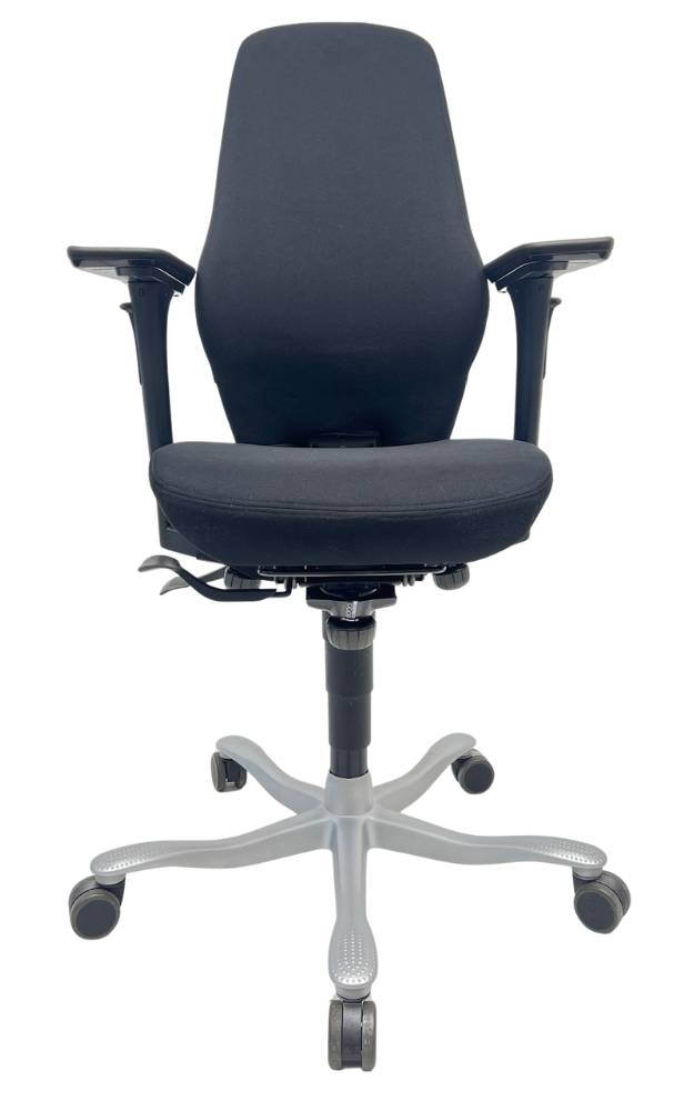 Bureaustoel Kinnarps 6000 plus Freefloat 4D armleggers lichtgrijs voetkruis