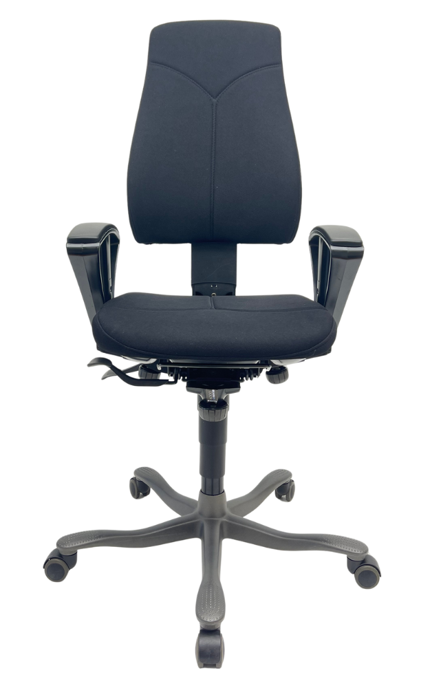 Bureaustoel Kinnarps 6000 Freefloat donkergrijs voetkruis