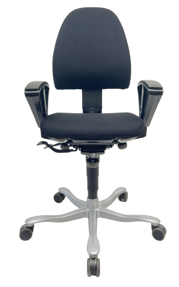 Refurbished Bureaustoel Kinnarps 6000 freefloat lichtgrijs voetkruis